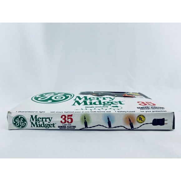 Vintage Merry Midget General Electric Indoor/Outdoor 35 Light Set Works! New NOS - Picture 4 of 9